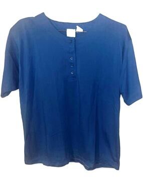 American Weekend Women's Blue henley | size large | EUC